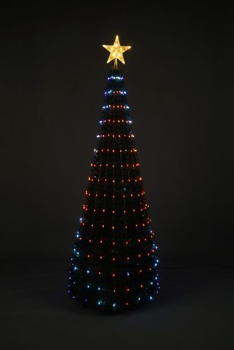 Dísz Fir Pop Up, 310 RGB LED + 10 LED meleg fénnyel, 180 cm, beltér/kültér