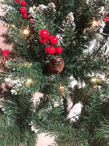 Kunstkiefer 30 microLED, Hoff, warmes Licht, 60 cm