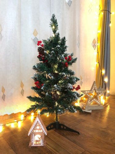 Kunstkiefer 30 microLED, Hoff, warmes Licht, 60 cm