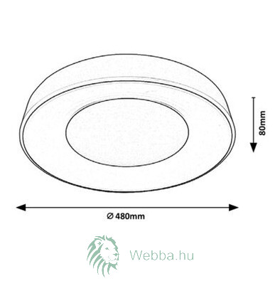 Ceilo LED mennyezeti lámpa, 38W, 3200lm