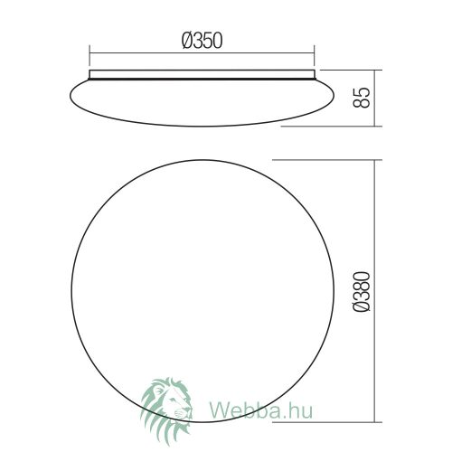 Luna LED mennyezeti lámpa, 24W, 850lm