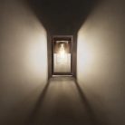 Kültéri fali lámpa Lagos ,lefelé néző, 1 x E27, barna, modern