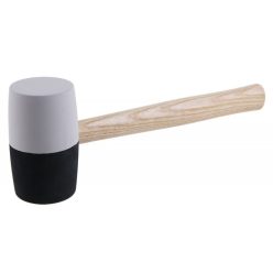 GUMMIHAMMER 65 MM HOLZGRIFF (SCHWARZ UND WEISS)