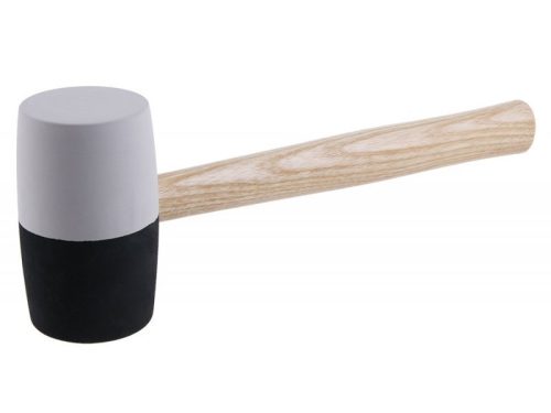 GUMMIHAMMER 65 MM HOLZGRIFF (SCHWARZ UND WEISS)