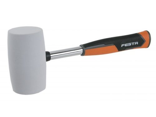 GUMMIHAMMER 65 MM METALLGRIFF FARBE WEISS