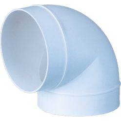 Szellőzőcső könyök, 90 fok, D 100 mm, 121 mm