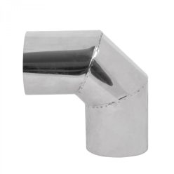 Abgaskrümmer 90 Grad Edelstahl, 115 mm