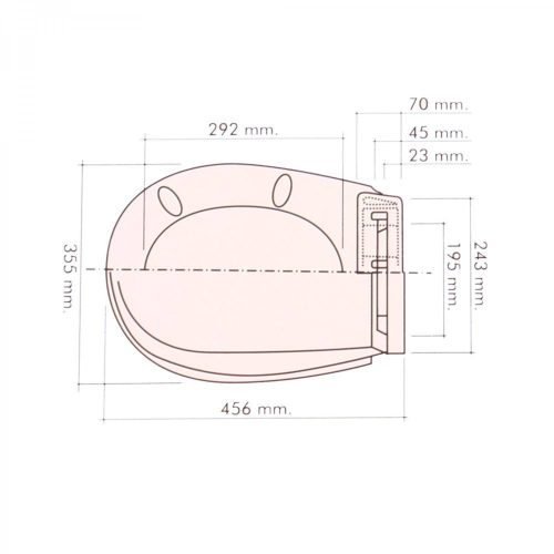 WC-Sitz einfach schließend, 355 x 456 mm weiß