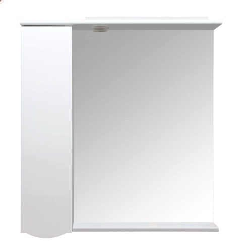 Fürdőszoba szekrény tükörrel és világítással, Balos, Arthema Venus SX131 fehér, 81x15,5x87 cm