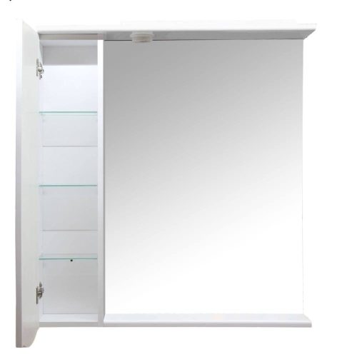 Badezimmerschrank mit Spiegel und Beleuchtung, Links, Arthema Venus SX131 weiß, 81x15,5x87 cm