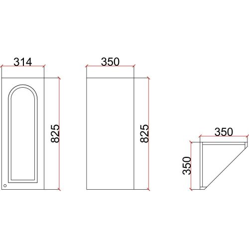 Badezimmer Eckschrank 35 * 82,5 cm