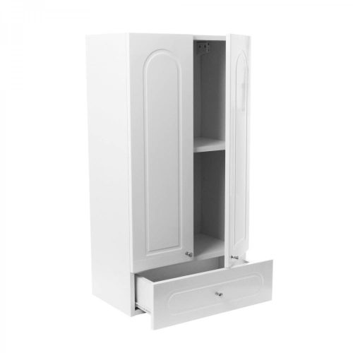 Hängender Badezimmerschrank, weiß, 48 x 90 x 27 cm