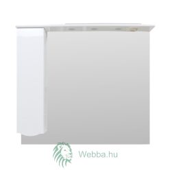   Fürdőszoba szekrény tükörrel és világítással, 1 ajtó, bal, Arthema Maya, fehér, 113 x 17,5 x 100 cm