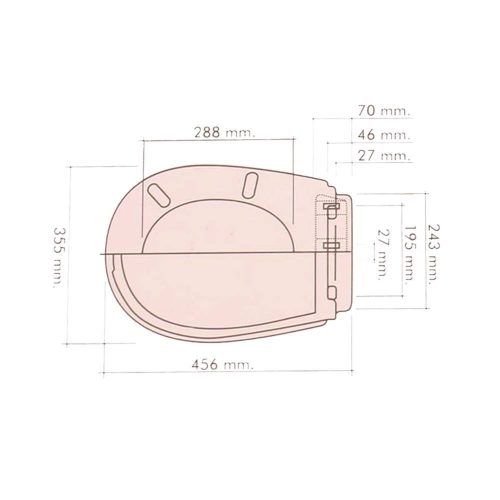 WC-Sitz blau 355x456mm