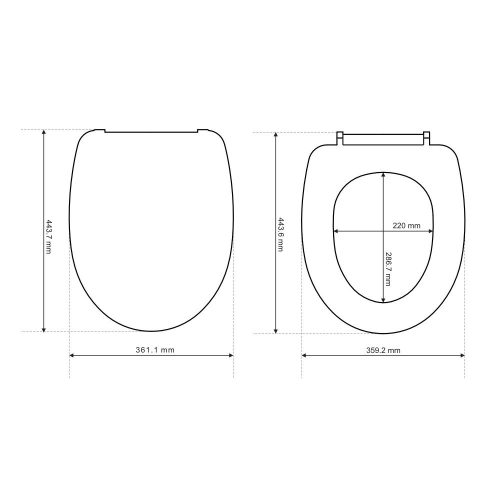 WC-Sitz aus weißem Cersanit