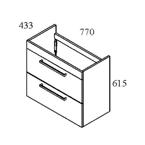 Badschrankständer Arthema Neo 372 - B 77 x 43,3 x 61,5 cm