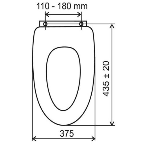 WC-Sitz 375x435mm Ferro