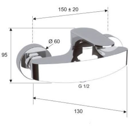 Badarmatur für Dusche, Remer Class Line L31