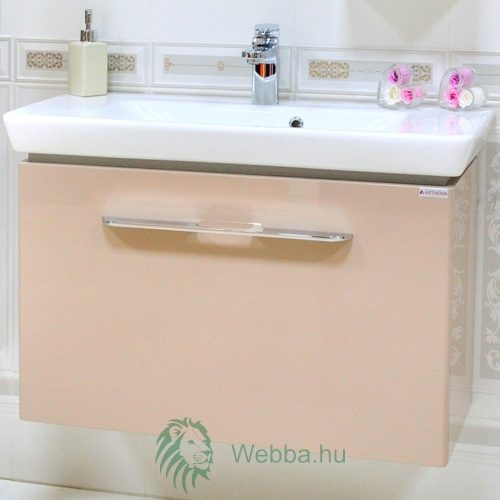 Fürdőszoba bútor mosdókagylóhoz, Arthema Porto, fiókkal, cappuccino, függesztett beépítés, 59,7 x 35,5 x 50 cm