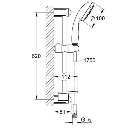 Zuhanykészlet, Grohe Tempesta 28436001