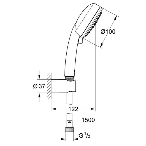 Zuhanykészlet, Grohe Tempesta Cosmopolitan 100 27588