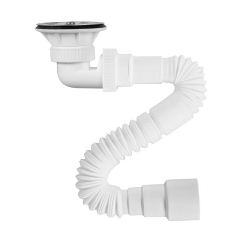 Siphon, Eurociere 5020, mit Ventil, weiß, 1"1/2