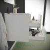 Fürdőszoba mosdó + mosdó Felhő, fiókos, fehér, függesztett, 61,5 x 46,5 x 53 cm