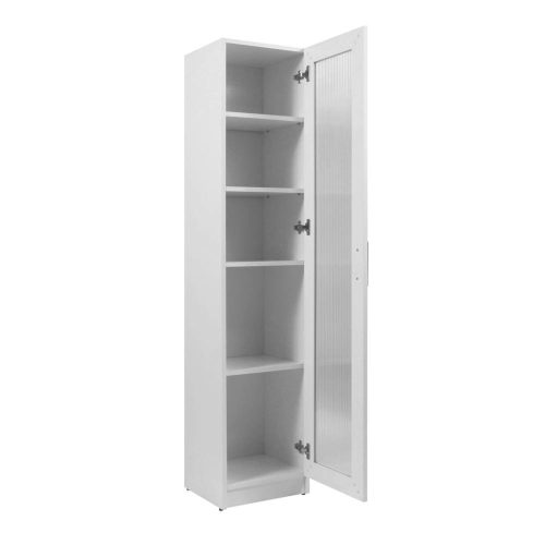 Badezimmerschrank, weiß, rechts, 167 x 37 cm