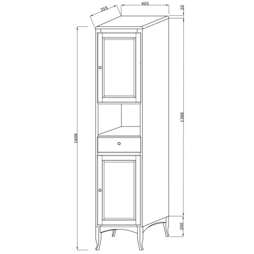 Badezimmerschrank 161 x 40,5 cm Nussbaum