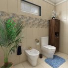 Badezimmerschrank 161 x 40,5 cm Nussbaum