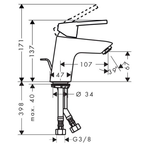 Waschtischarmatur, Hansgrohe Logis Loop