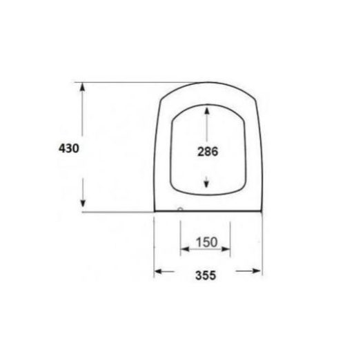 WC-Sitz, Duroplast, Carina S646V532, weiß, langsam schließend, 355 x 430 mm