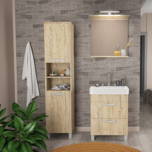 Badezimmerschrank, Russian Savitar Active 9, Sherwood, Kommode, 56 x 43 x 76 cm