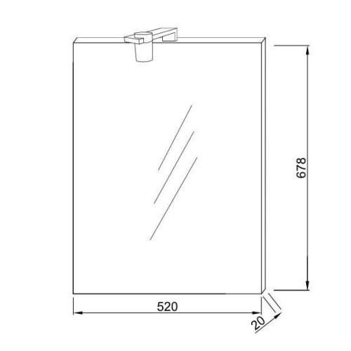 Badezimmerschrank + Waschbecken + Spiegel, Savini Due Zaffiro, Eiche, 61 x 36 x 115