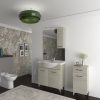 Fürdőszoba szekrény + mosdókagyló, Rubino, szürke tölgy, 76 x 87 x 51,5 cm