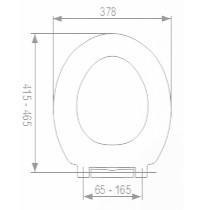 WC-Sitz, Duroplast, Benefit Slim DS0A5T002, weiß, langsam schließend, 378 x 415/465 mm