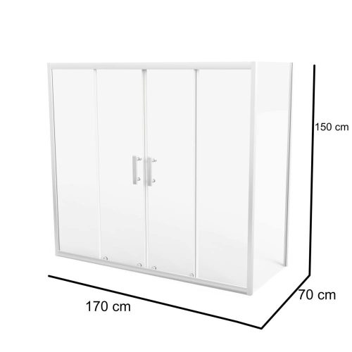 Paraván fürdőkádhoz JY-889-et, 170 x 70 x 150 cm