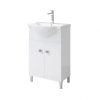 Fürdőszoba szekrény + mosdókagyló Savini Due Pratiko, fehér, 56,5 x 88,5 x 42,5 cm