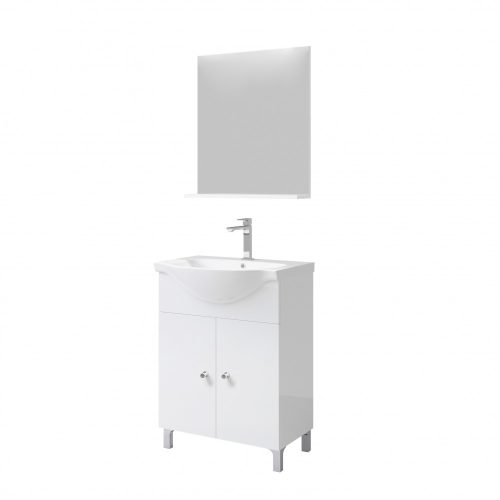 Fürdőszoba szekrény + mosdókagyló + tükör Savini Due Facile, 65 x 88,5 x 45,5 cm