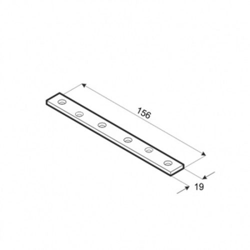 ANSCHLUSSPLATTE 156 X 19 / 2,0 MM VERZINKT