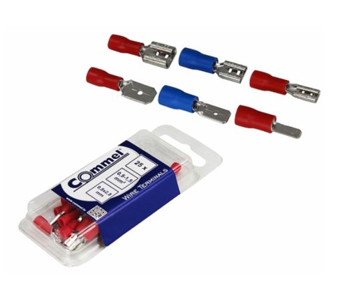 Isolierte Hausschuhe - Ärmel, 1,5-2,5 mm2, 4,8 mm, 25 Stück / Packung, COMMEL