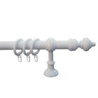 STANGENENDE KUNSTSTOFF WEISS D = 28MM 200CM (MIT ZUBEHÖR)