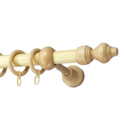 STANGENENDE HOLZ NATUR D = 28MM 200CM (MIT ZUBEHÖR)