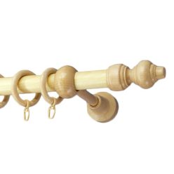 STANGENENDE HOLZ NATUR D = 28MM 240CM (MIT ZUBEHÖR)