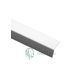 L sarokprofil PVC-ből, fehér, 40 x 40 mm, 2,5 m