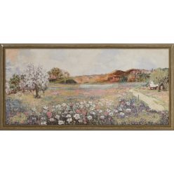   Fürdőszoba/konyha dekor csempe Odessa Campagne Dió fényes 25 x 50 cm