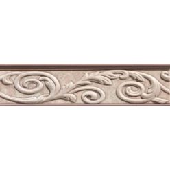 Dekorfliese, Denver, creme, Bandmuster, 6 x 25 cm