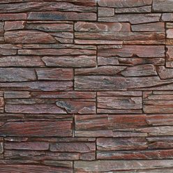   Dekostein, innen / außen, dunkelburgunderrot (Kiste = 0,5 m2)
