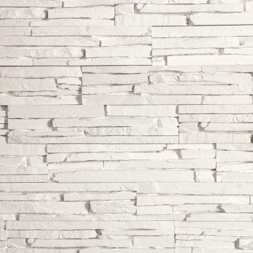 Dekoratív kő, beltéri, Oslo White, fehér (0,78 m2)