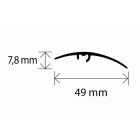 Burkolatváltó, S65 alumínium, szélessége 49 mm, hamuszürke, 93 cm